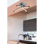 Woodhub Siyah Dosse 2li Siyah 15 Watt Plafonyer 3 Renkli Ledli Modern Mutfak Banyo LED Salon Sarkıt Avize L