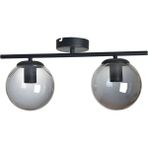 Woodhub Siyah Nika Modern Salon - Mutfak - Yatak Odası Siyah Füme Cam Modern 2 Li Avize 20 -34 cm 2 33 Mode