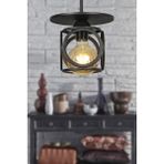 Woodhub Siyah Savaş Tekli Avize Siyah 35 - 50 E27 1 Tek Ebat Modern Metal
