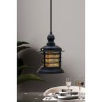 Woodhub Siyah Vintage Avize Tekli Modern Dekoratif Sarkıt Lamba Salon Kafe Mutfak Showroom Otel Bar - 1 - Ahşap