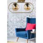 Woodhub Sühan 2.li Sıralı Eskitme Bal Glob Camlı Avize - 1 - Ahşap