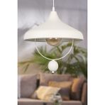 Woodhub Tek Ebat Göksel Tekli Avize Beyaz 1 91-100 cm E27 Modern Metal Beyaz