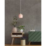 Woodhub Tekli Eva Aydınlatma Modern Cam Sarkıt Küçük Boy Pudra Renk Tekli Avize 14X14X11 cm E27 Pembe 14 x