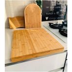 Woodhub Tezgah Üstü Bambu Kesim Tahtası - Sunum Tahtası 39CM x 46CM