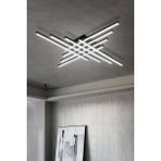 Woodhub Tibet / Plafonyer Avize / 120 cm / 8 Çubuk / Antrasit Gövde / 3 Renk Işık - Ahşap