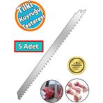 Woodhub Tilki Kuyruğu Kılıç Et Kemik Kesme Testeresi Paslanmaz Çelik Bıçak Bıçağı Ağzı Ucu 30 cm (5 Adet ) - 1 Adet