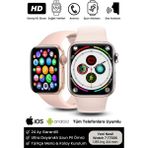 Woodhub Watch 7 Yeni Nesil Spor ve Sağlık Sensörlü T700S Akıllı Saat - 35 - 48 mm - Pembe