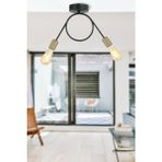Woodhub Zeyrek 2 Li Siyah Eskitme Modern Plafonyer Genç Odası Mutfak Yatak Odası Avize - 1 - Ahşap