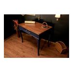 Wooding 100 cm Çekmeceli Masif Çalışma Masası - Lacivert - Ceviz
