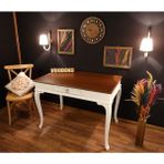Wooding 120 cm Beyaz Ceviz Tek Çekmeceli Masif Çalışma Masası