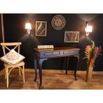 Wooding 120 cm Çift Çekmeceli Masif Dresuar - Lacivert - Ceviz
