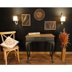 Wooding 80 cm Çekmeceli Masif Dresuar - Siyah - Naturel