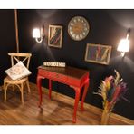 Wooding 90 cm Çekmeceli Masif Kırmızı Ceviz Dresuar - Kırmızı - Ceviz