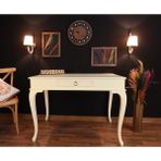 Wooding Mobilya 100 cm Çekmeceli Masif Krem Çalışma Masası - 100x60 Cm