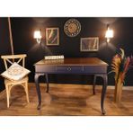 Wooding Mobilya 100 cm Çekmeceli Masif Lacivert Ceviz Çalışma Masası - 100x60 Cm - Lacivert - Ceviz