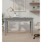 Wooding Mobilya 100 cm Masif Gri Tornalı Çalışma Masası - 100x60