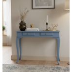 Wooding Mobilya 100 cm Masif Lükens Açık Mavi Çalışma Masası - 100x60