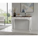Wooding Mobilya 100 cm Masif Lükens Beyaz Ceviz Çalışma Masası - 100x60 - Beyaz - Ceviz