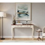 Wooding Mobilya 100 cm Masif Lükens Krem Ceviz Çalışma Masası - 100x60 - Krem - Ceviz