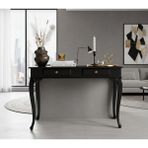 Wooding Mobilya 100 cm Masif Lükens Siyah Çalışma Masası - 100x60