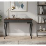 Wooding Mobilya 100 cm Masif Rustik Antrasit Ceviz Çalışma Masası - 100x60 - Antrasit - Ceviz