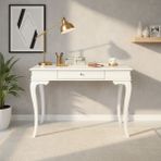 Wooding Mobilya 100 cm Masif Rustik Beyaz Çalışma Masası - 100x60