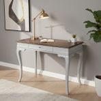 Wooding Mobilya 100 cm Masif Rustik Gri Ceviz Çalışma Masası - 100x60 - Gri - Ceviz