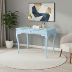 Wooding Mobilya 100 cm Masif Rustik Mavi Çalışma Masası - 100x60