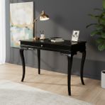 Wooding Mobilya 100 cm Masif Rustik Siyah Çalışma Masası - 100x60