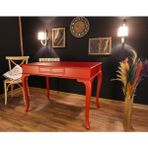 Wooding Mobilya 110 cm Çekmeceli Masif Kırmızı Çalışma Masası - 110 x 70 Cm