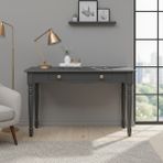 Wooding Mobilya 110 cm Masif Antrasit Tornalı Çalışma Masası - 110x70