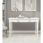 Wooding Mobilya 110 cm Masif Beyaz Tornalı Çalışma Masası - 110x70
