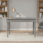 Wooding Mobilya 110 cm Masif Gri Tornalı Çalışma Masası - 110x70
