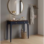 Wooding Mobilya 110 cm Masif Konik Lacivert Ceviz Dresuar - Lacivert - Ceviz