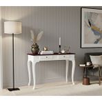 Wooding Mobilya 110 Cm Masif Lükens Beyaz Ceviz Çalışma Masası Beyaz - Ceviz