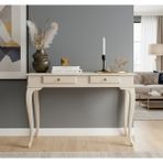 Wooding Mobilya 110 cm Masif Lükens Krem Çalışma Masası - 110x70