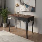 Wooding Mobilya 110 cm Masif Rustik Antrasit Ceviz Çalışma Masası - 110x70 - Antrasit - Ceviz
