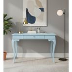 Wooding Mobilya 110 cm Masif Rustik Mavi Çalışma Masası - 110x70