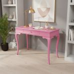 Wooding Mobilya 110 cm Masif Rustik Pembe Çalışma Masası - 110x70