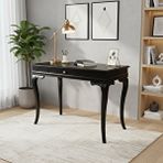 Wooding Mobilya 110 Cm Masif Rustik Siyah Çalışma Masası