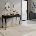 Wooding Mobilya 110 cm Masif Rustik Siyah Ceviz Dresuar - Siyah - Ceviz