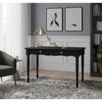 Wooding Mobilya 110 cm Masif Siyah Tornalı Çalışma Masası - 110x70