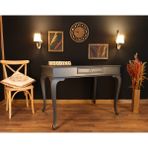Wooding Mobilya 120 cm Çekmeceli Masif Antrasit Çalışma Masası - 120 x 80 Cm
