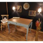 Wooding Mobilya 120 cm Çekmeceli Masif Gri Naturel Çalışma Masası - 122x80 Cm - Gri - Naturel