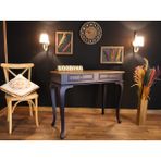Wooding Mobilya 120 cm Çekmeceli Masif Lacivert Naturel Dresuar - Lacivert - Naturel