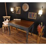 Wooding Mobilya 120 cm Çekmeceli Masif Lake Ceviz Çalışma Masası - 120 x 80 Cm - Antrasit - Ceviz