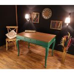 Wooding Mobilya 120 cm Çekmeceli Masif Yeşil Naturel Çalışma Masası - 120x80 Cm - Yeşil - Naturel