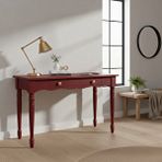 Wooding Mobilya 120 Cm Masif Kırmızı Tornalı Çalışma Masası
