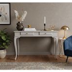 Wooding Mobilya 120 Cm Masif Lükens Açık Gri Çalışma Masası