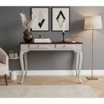 Wooding Mobilya 120 cm Masif Lükens Açık Gri Ceviz Çalışma Masası - 120x80 - Gri - Ceviz
